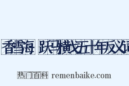 香雪海·跃马横戈五十年反义词是什么意思的图片
